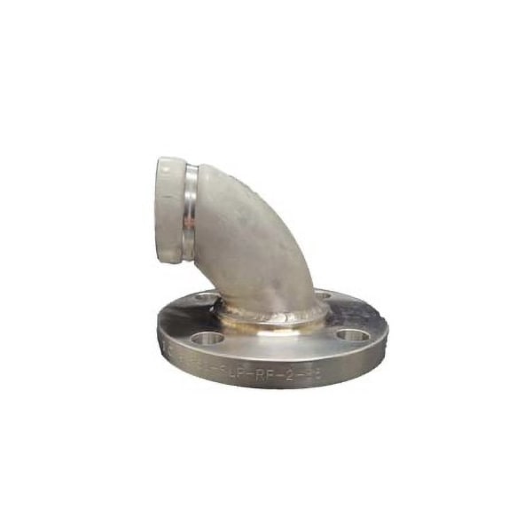 Industrial Choice Groove by 150 Flange 90 Degree Elbow Sch 10 SS304 2 inch GVF150-90-2-S10S4 - main